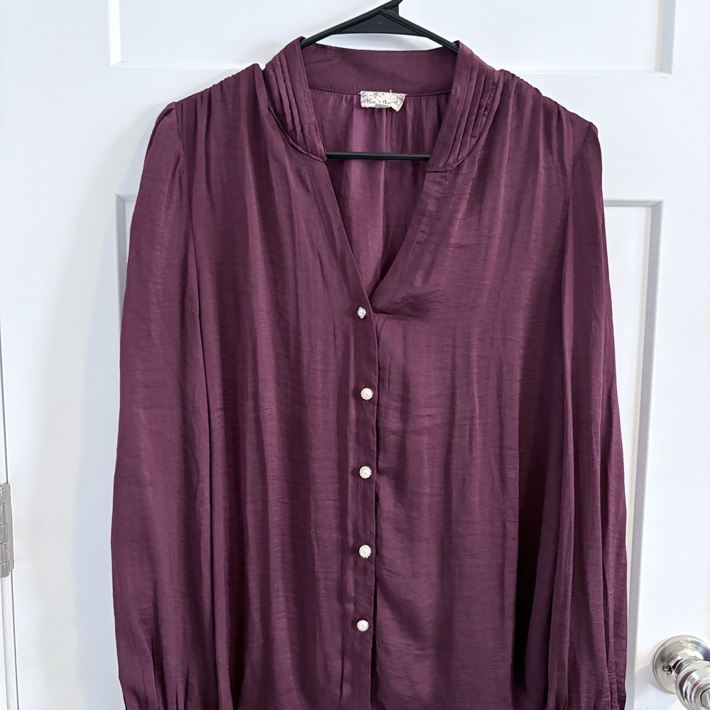 Hem & Thread Deep Purple Blouse